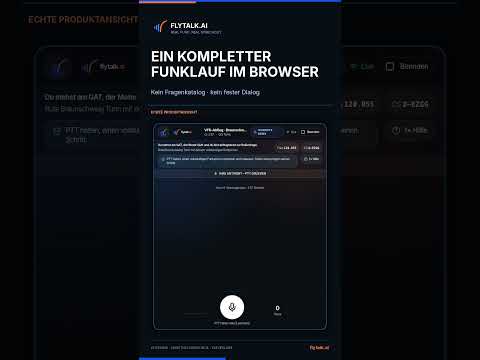 Vorschaubild zu Was ist FlyTalk? Flugfunk realistisch im Browser trainieren #Shorts